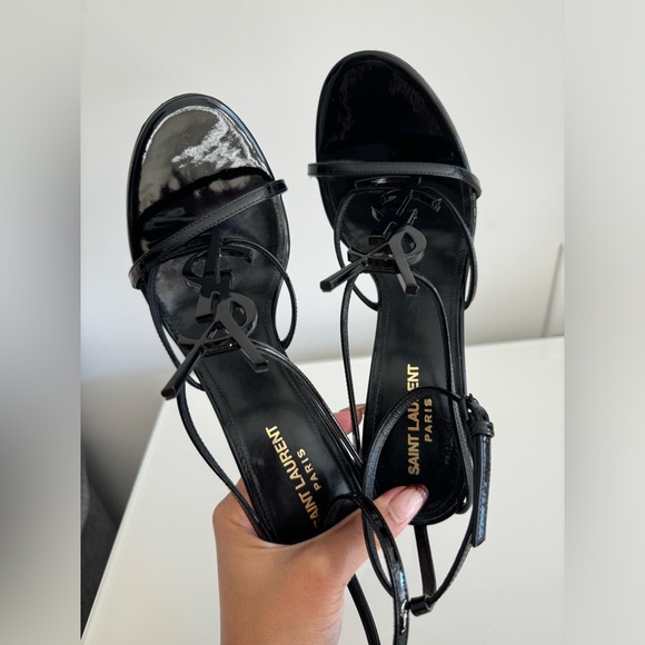 Saint Laurent
Opyum YSL Patent Ankle-Strap Sandals - Picture 3 of 9